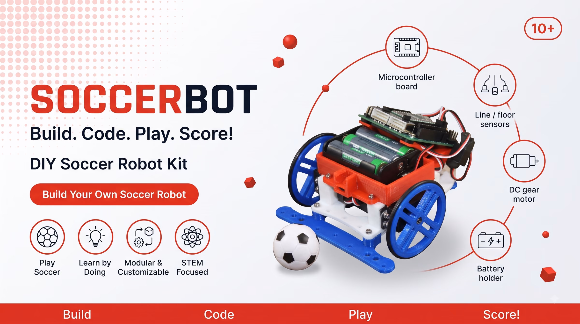 SOCCERBOT — Robot soccer — code it, play it, compete with it.